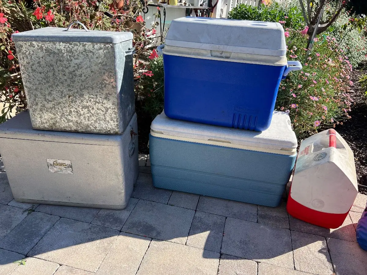 Vintage Galvanized Metal Cooler