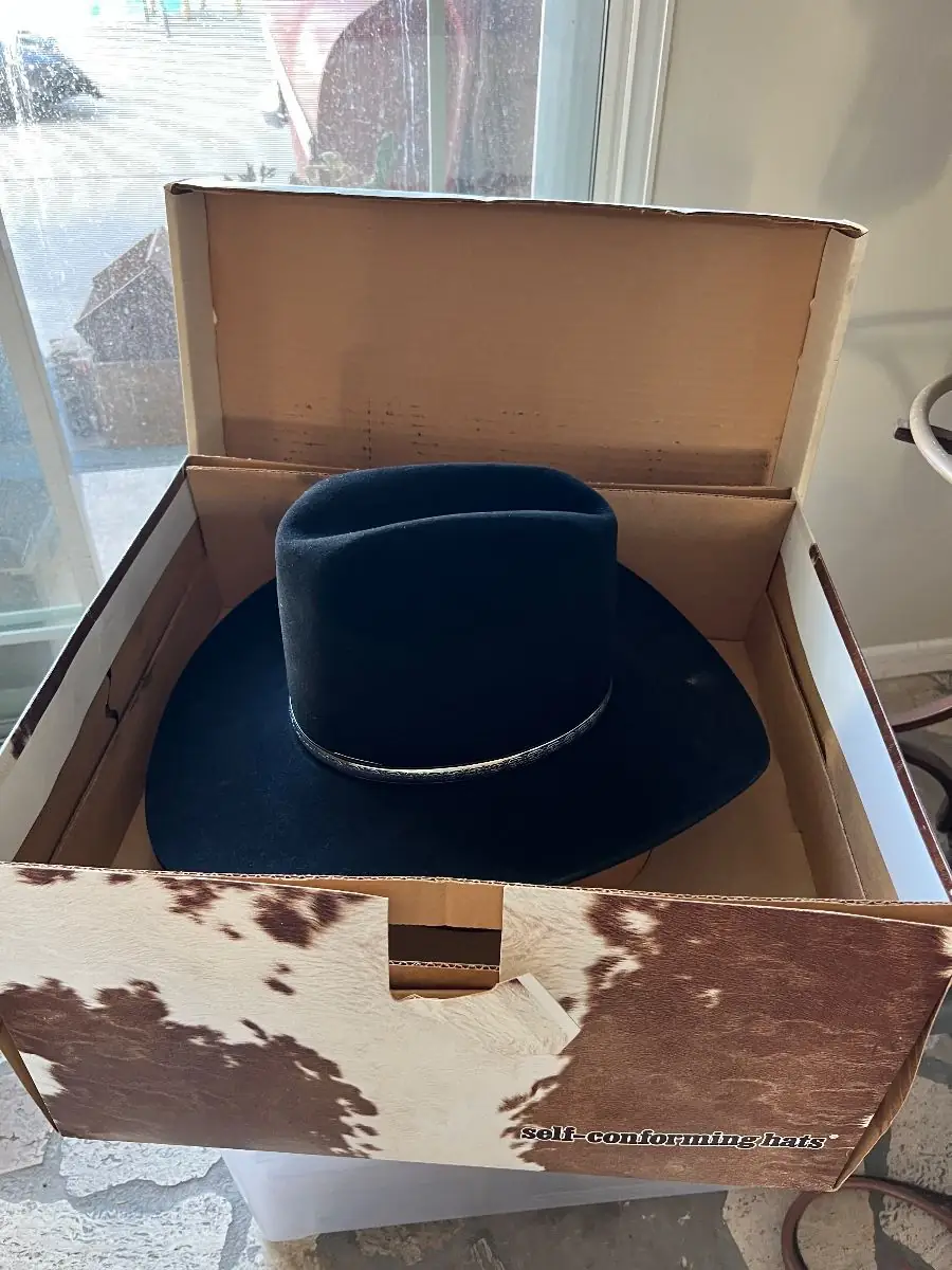 Vintage Black Felt Cowboy Hat