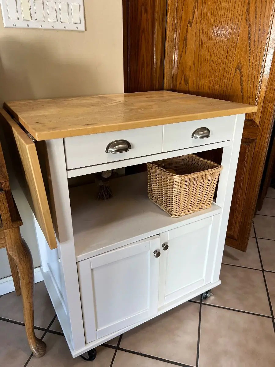 Kitchen Island Cart with Drop Leaf