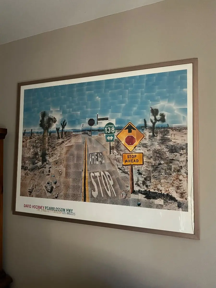 David Hockney Pearblossom Hwy Framed Print