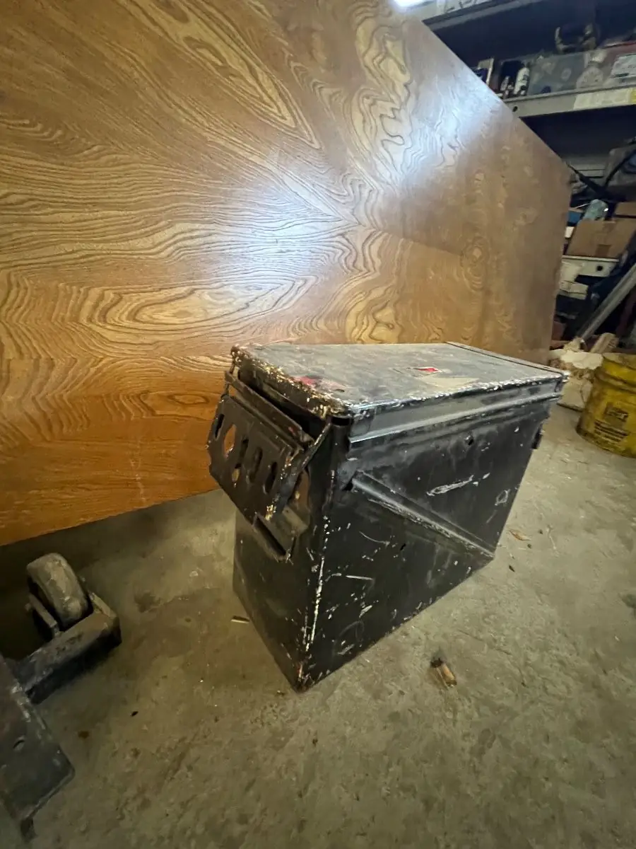 Vintage Metal Ammunition Storage Box